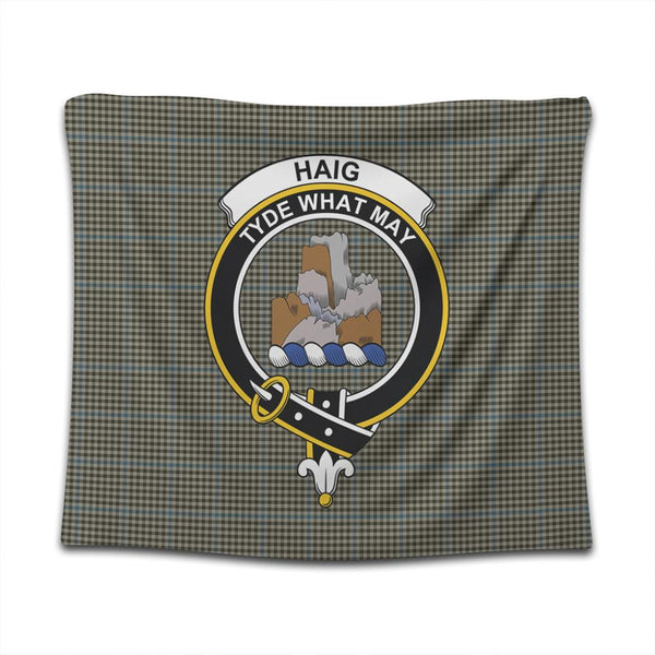 Haig Check Tartan Classic Crest Tapestry