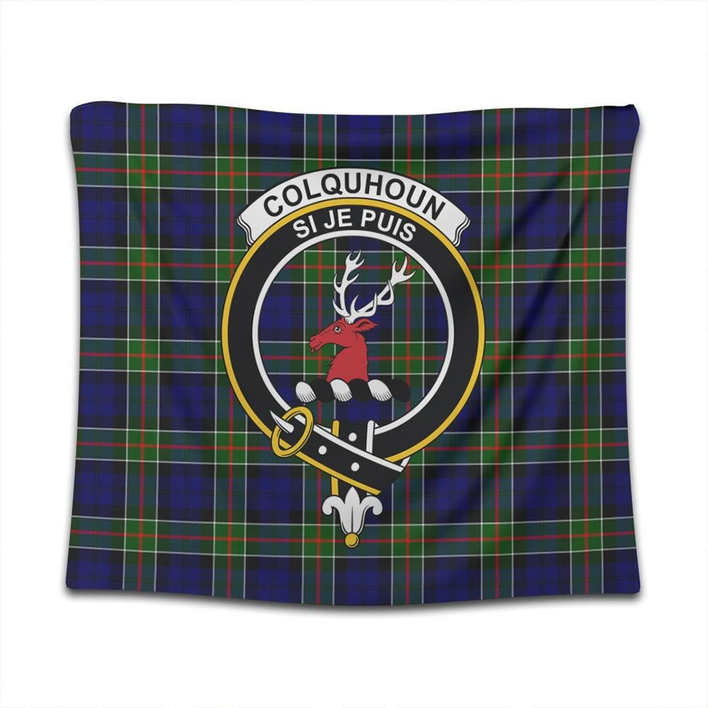 Colquhoun Modern Tartan Classic Crest Tapestry