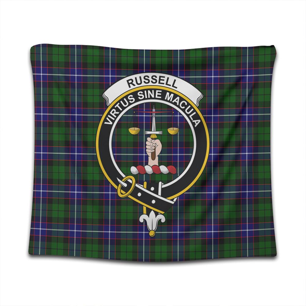 Russell Modern Tartan Classic Crest Tapestry