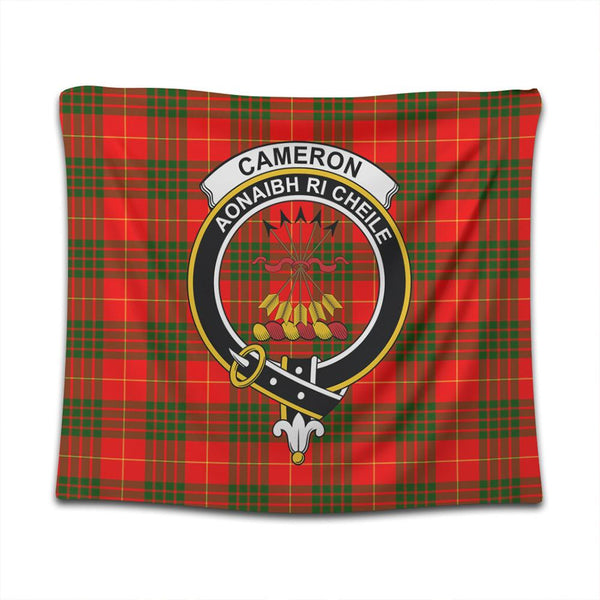 Cameron Modern Tartan Classic Crest Tapestry