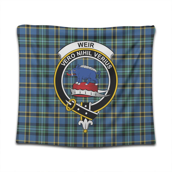 Weir Ancient Tartan Classic Crest Tapestry