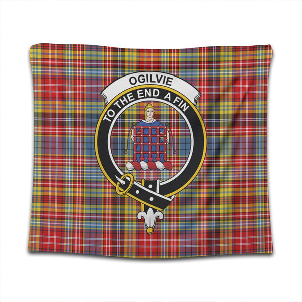 Ogilvie Tartan Classic Crest Tapestry