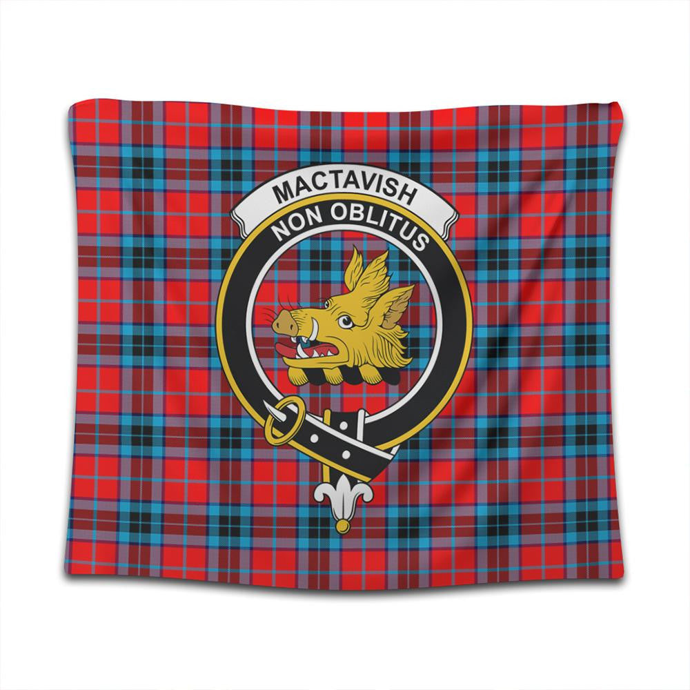 MacTavish Modern Tartan Classic Crest Tapestry