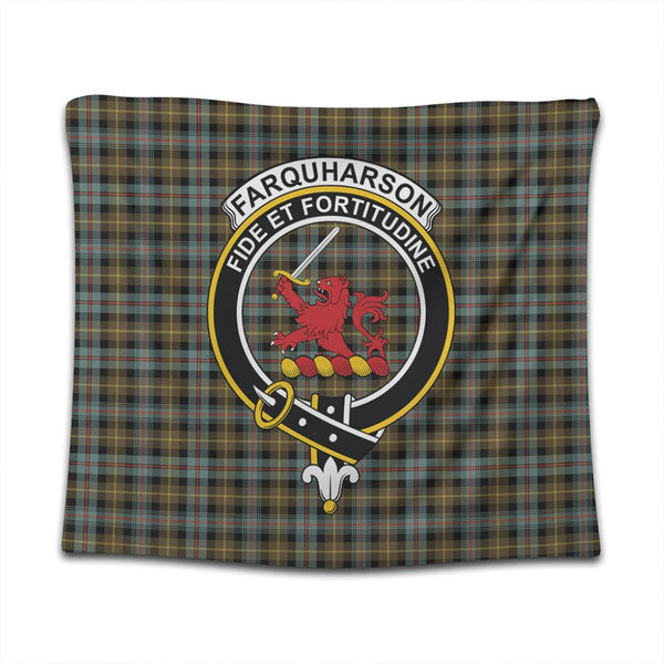 Farquharson Weathered Tartan Classic Crest Tapestry