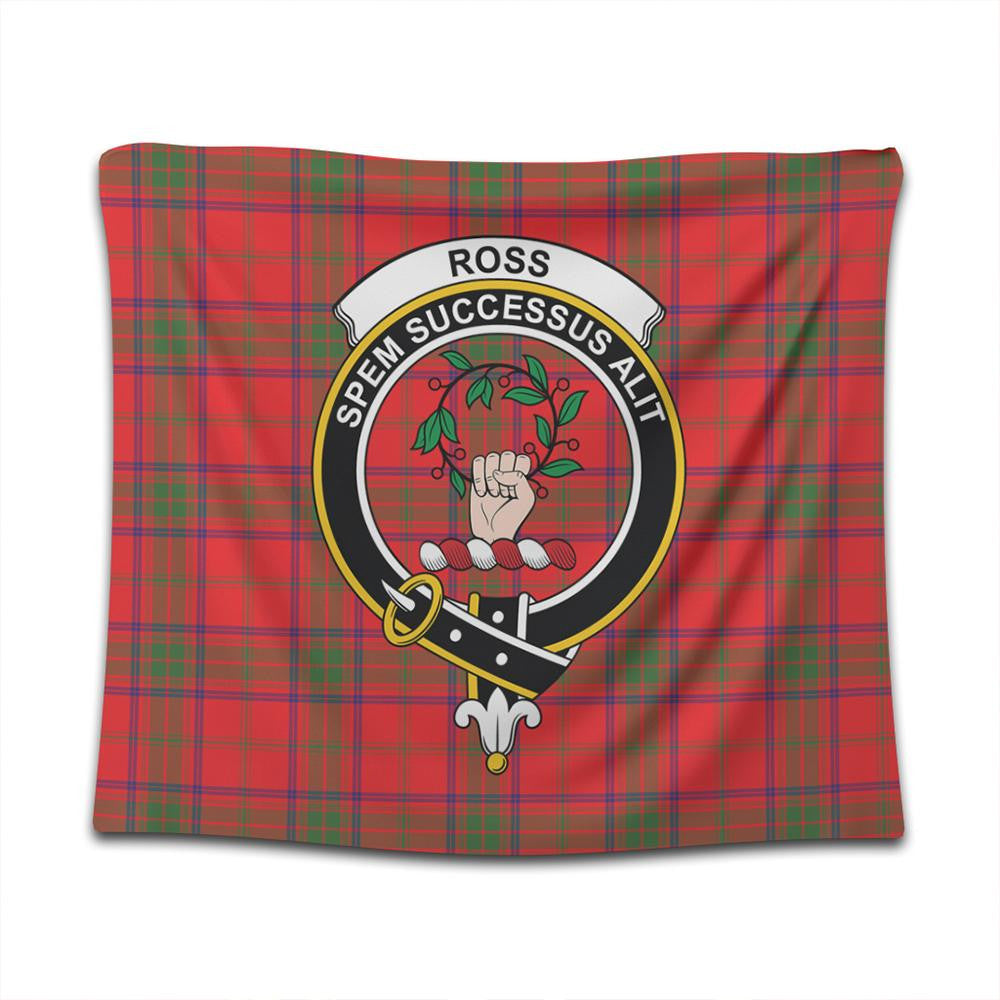 Ross Modern Tartan Classic Crest Tapestry