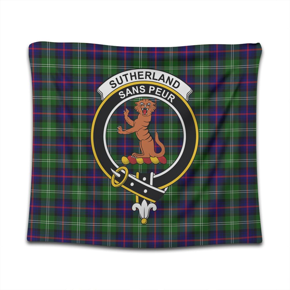 Sutherland Modern Tartan Classic Crest Tapestry