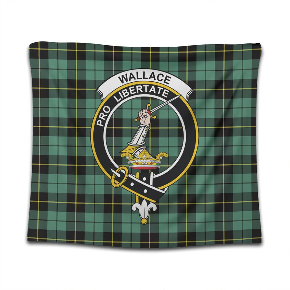 Wallace Hunting Ancient Tartan Classic Crest Tapestry