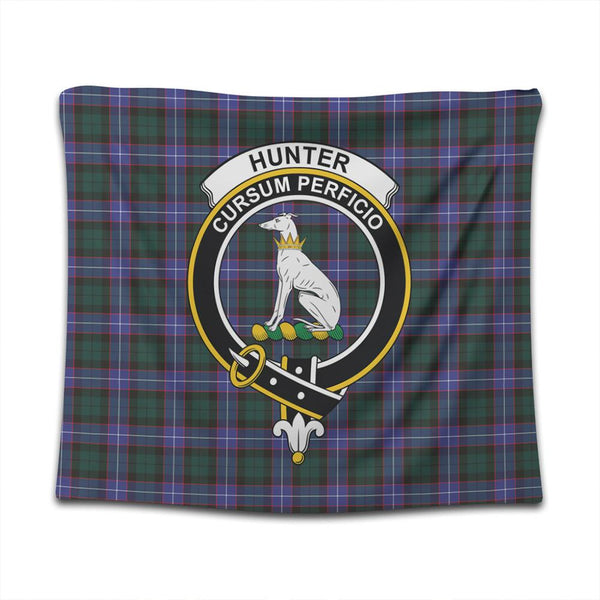 Hunter Modern Tartan Classic Crest Tapestry