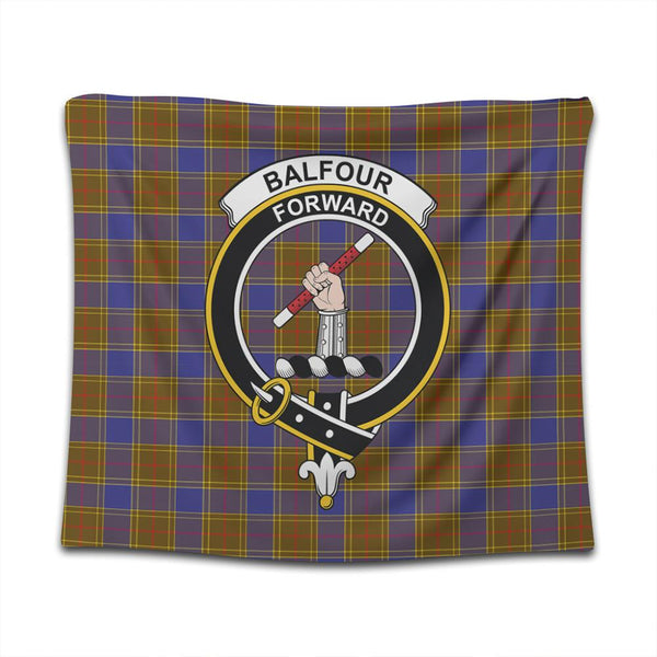 Balfour Modern Tartan Classic Crest Tapestry