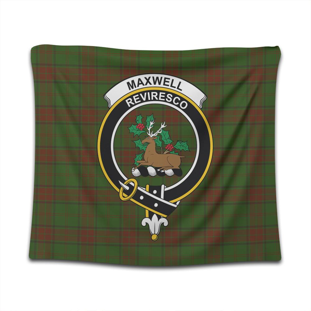 Maxwell Hunting Tartan Classic Crest Tapestry