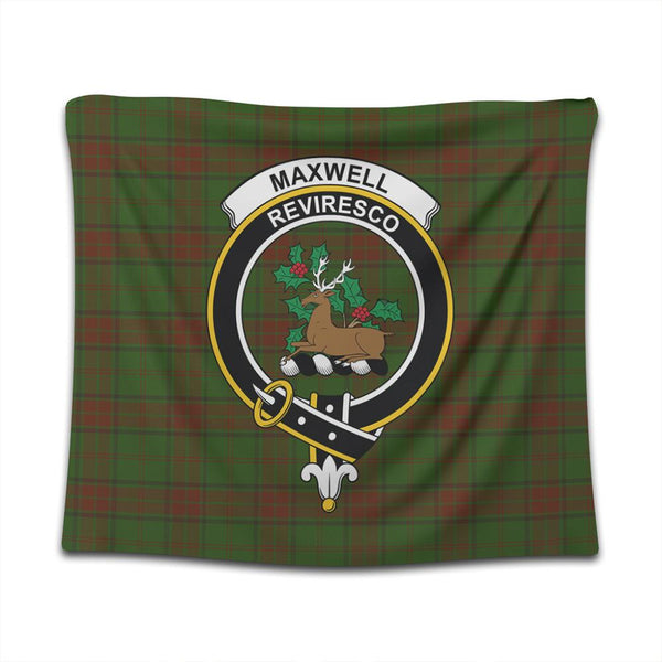 Maxwell Hunting Tartan Classic Crest Tapestry