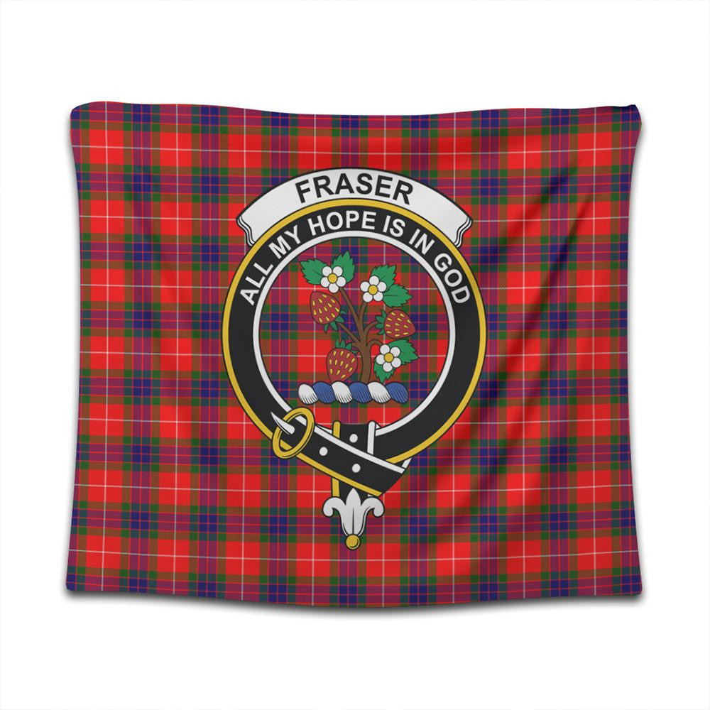 Fraser Modern Tartan Classic Crest Tapestry