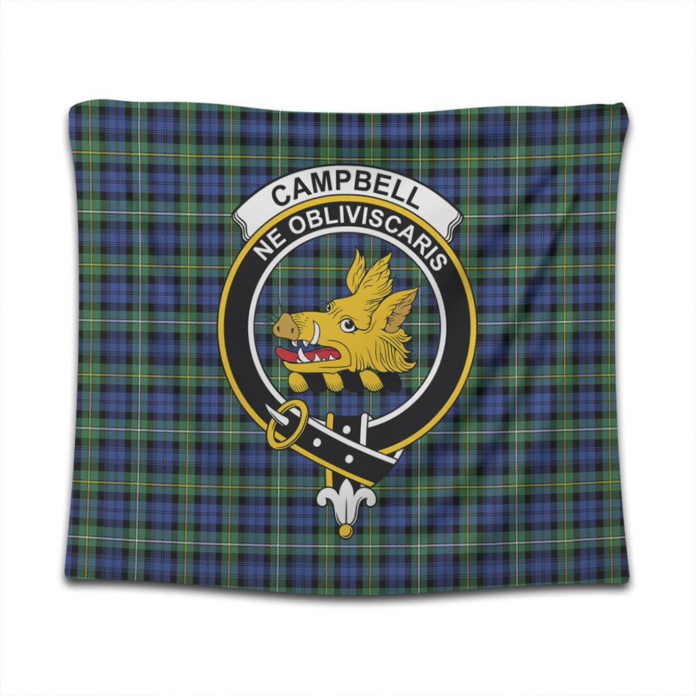 Campbell Argyll Ancient Tartan Classic Crest Tapestry