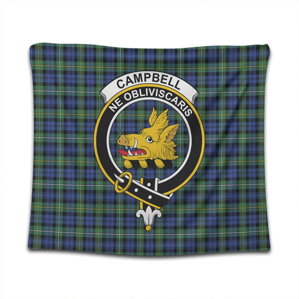 Campbell Argyll Ancient Tartan Classic Crest Tapestry