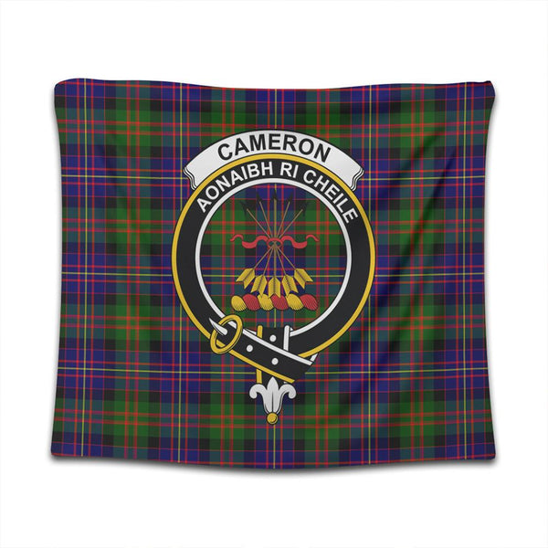 Cameron of Erracht Modern Tartan Classic Crest Tapestry