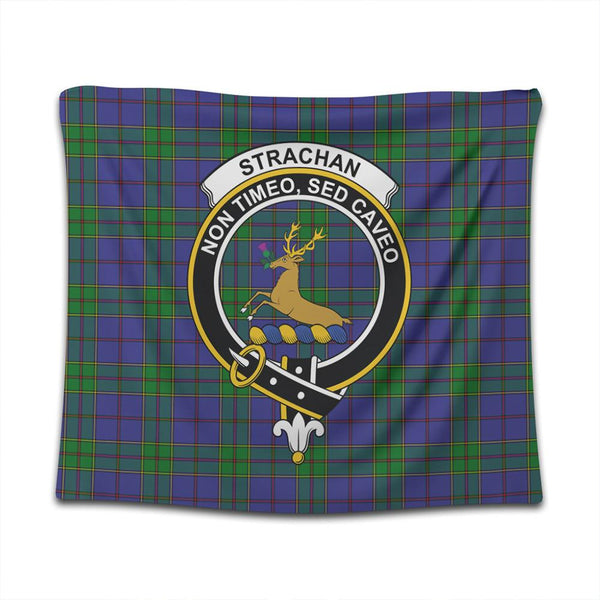 Strachan Tartan Classic Crest Tapestry