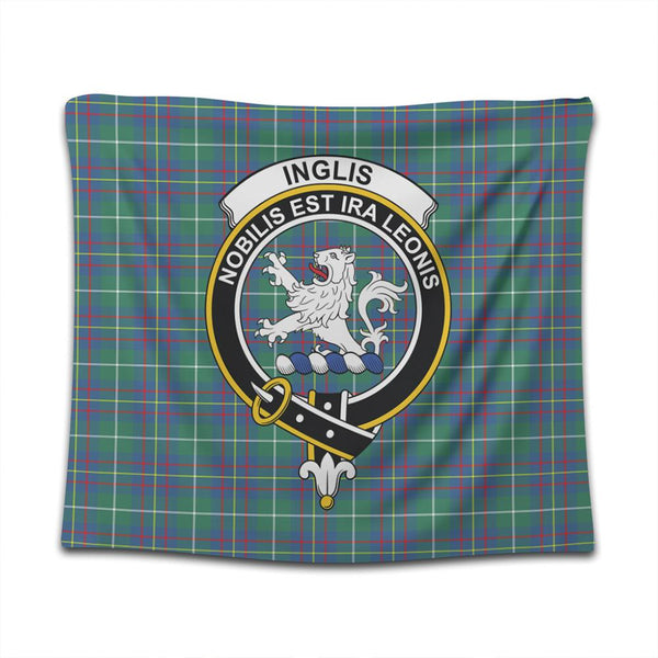 Inglis Ancient Tartan Classic Crest Tapestry