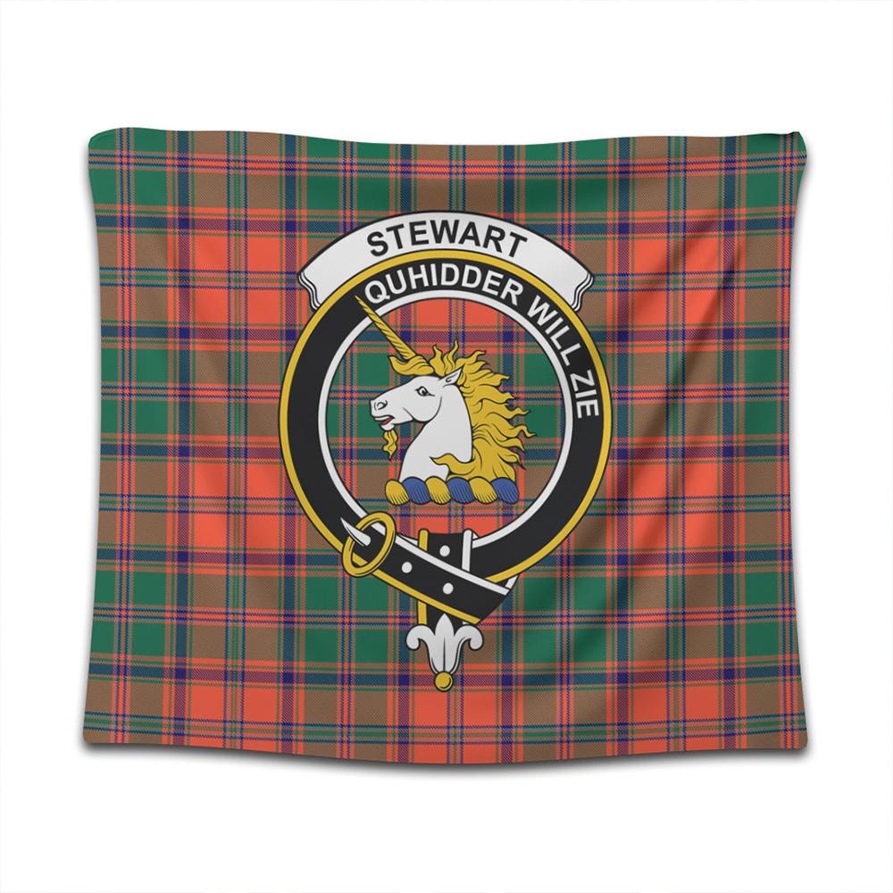 Stewart of Appin Ancient Tartan Classic Crest Tapestry