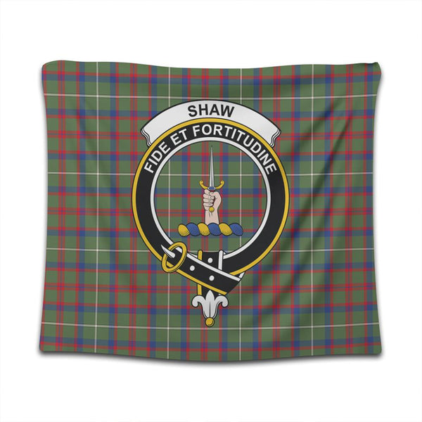 Shaw Green Modern Tartan Classic Crest Tapestry