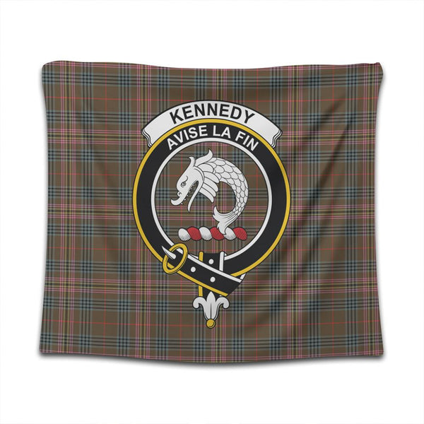 Kennedy Weathered Tartan Classic Crest Tapestry