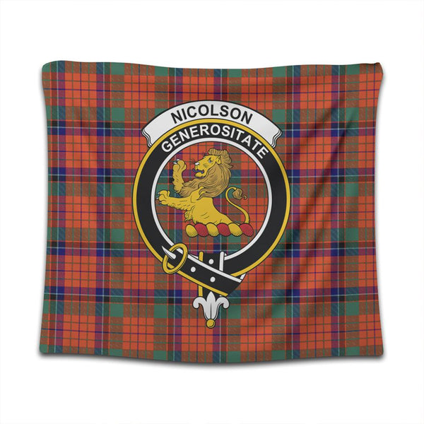 Nicolson Ancient Tartan Classic Crest Tapestry