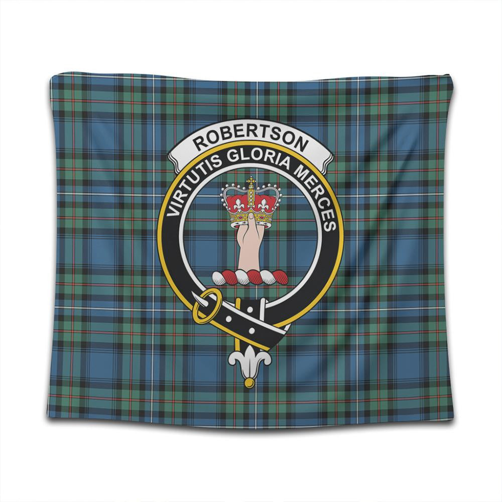 Robertson Hunting Ancient Tartan Classic Crest Tapestry