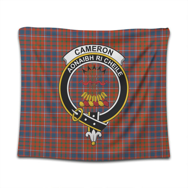 Cameron of Lochiel Ancient Tartan Classic Crest Tapestry