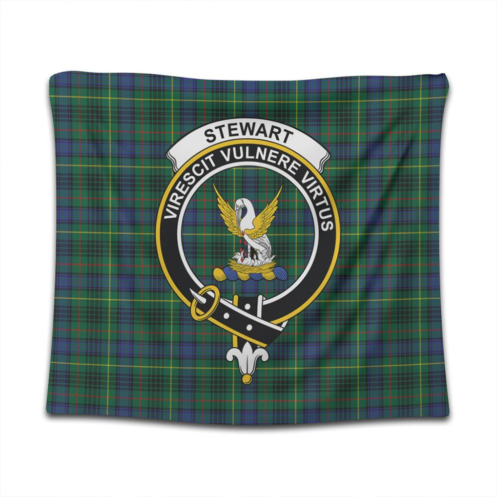 Stewart Hunting Modern Tartan Classic Crest Tapestry