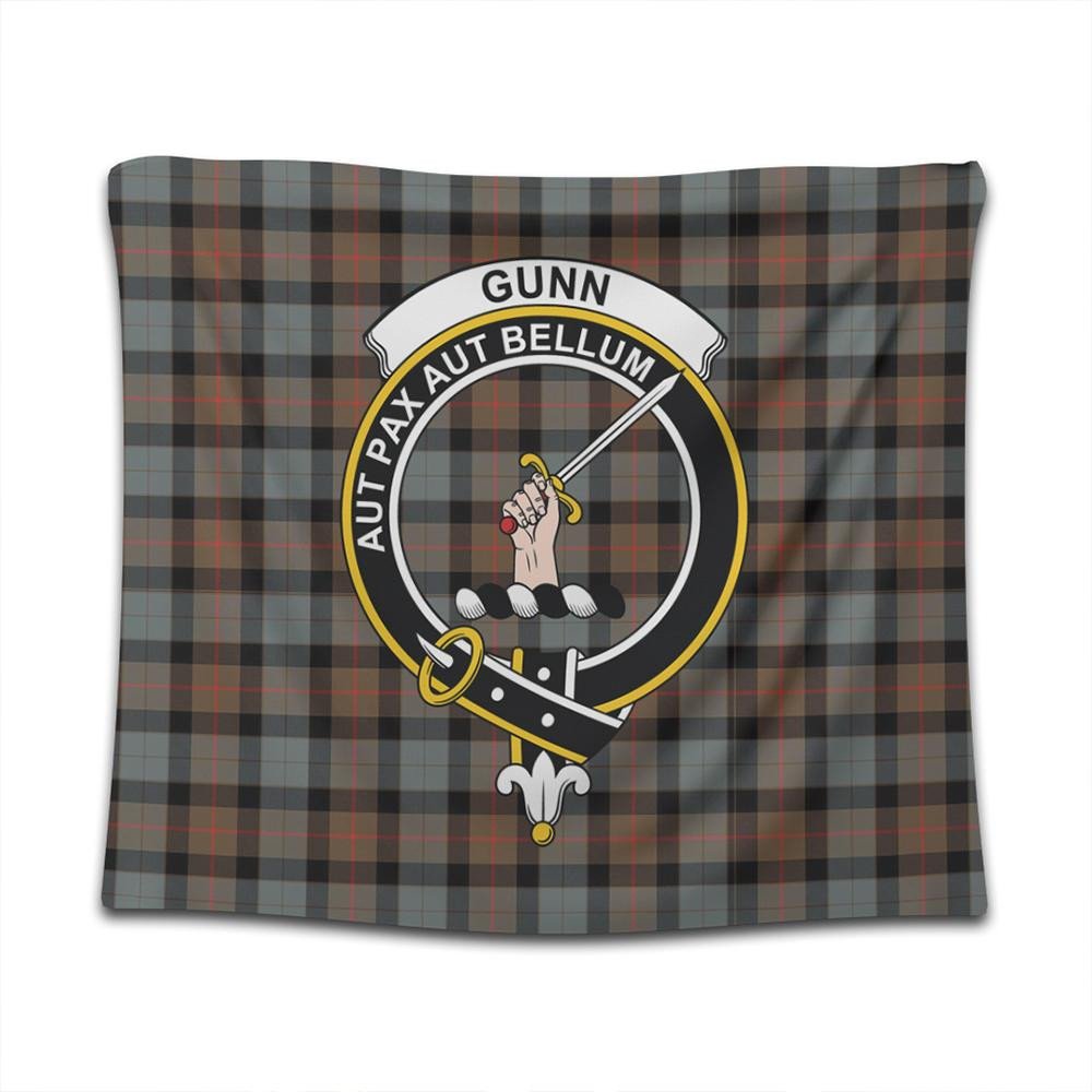 Gunn Weathered Tartan Classic Crest Tapestry