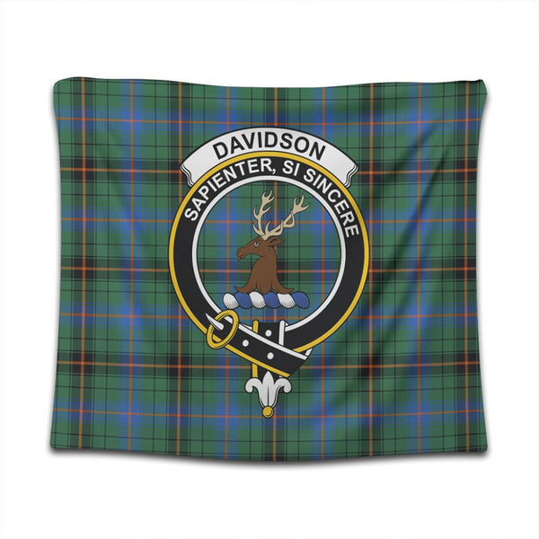 Davidson Ancient Tartan Classic Crest Tapestry