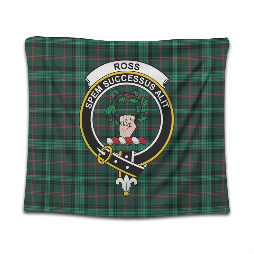 Ross Hunting Modern Tartan Classic Crest Tapestry