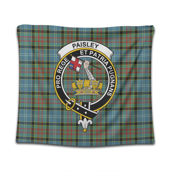 Paisley District Tartan Classic Crest Tapestry