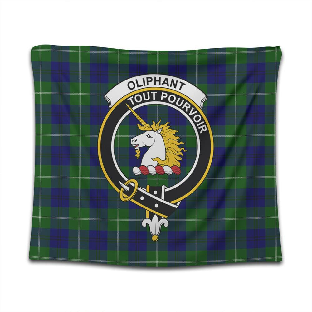 Oliphant Modern Tartan Classic Crest Tapestry