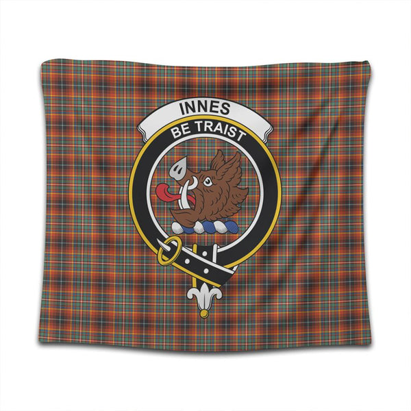 Innes Ancient Tartan Classic Crest Tapestry