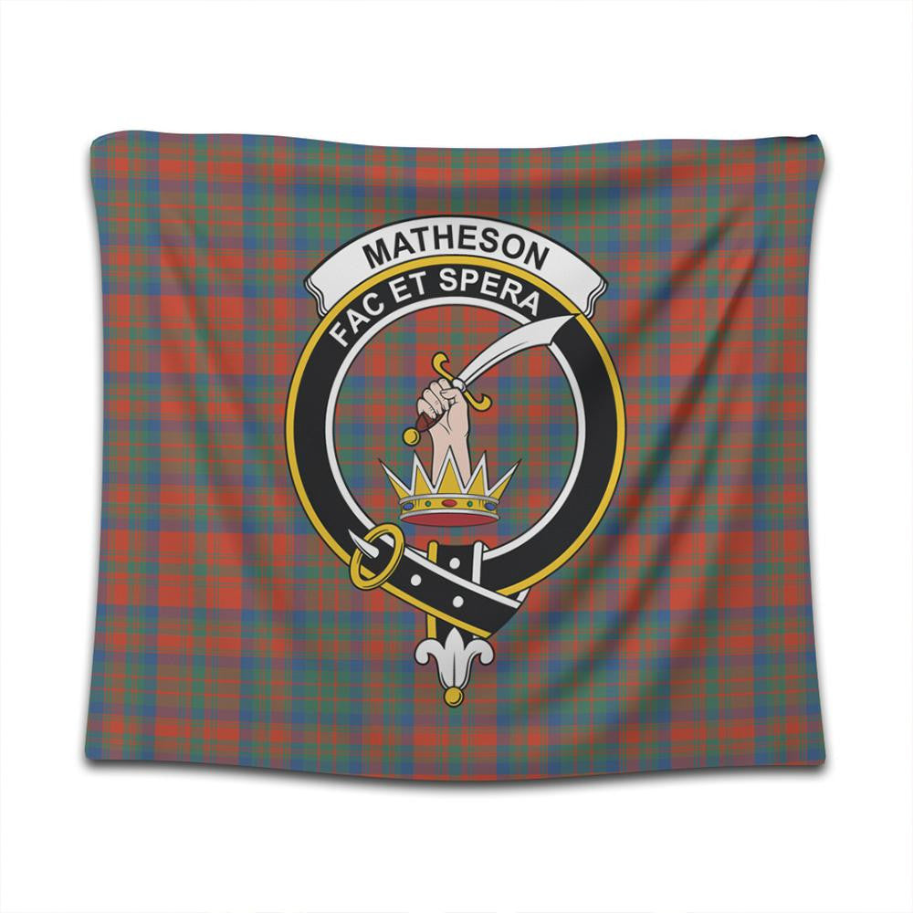 Matheson Ancient Tartan Classic Crest Tapestry