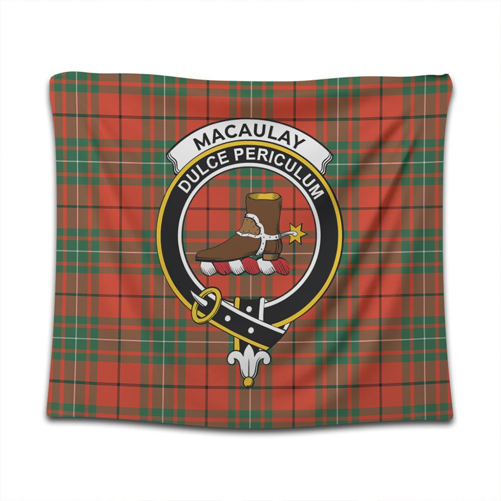 MacAulay Ancient Tartan Classic Crest Tapestry