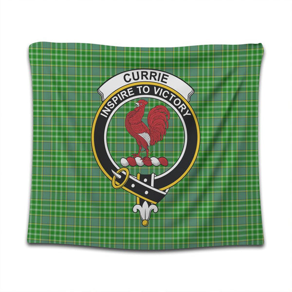 Currie Tartan Classic Crest Tapestry