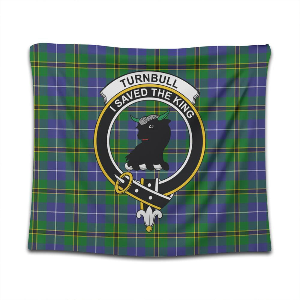 Turnbull Hunting Tartan Classic Crest Tapestry