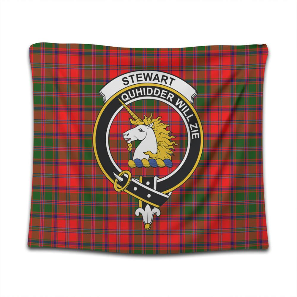 Stewart of Appin Modern Tartan Classic Crest Tapestry