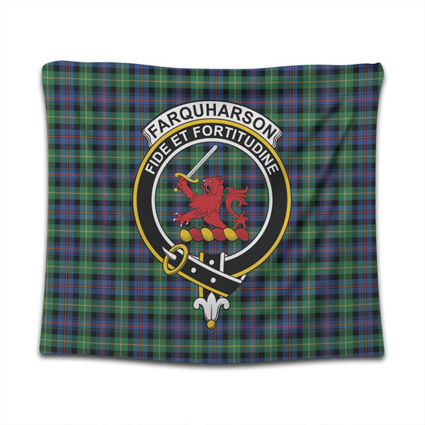 Farquharson Ancient Tartan Classic Crest Tapestry