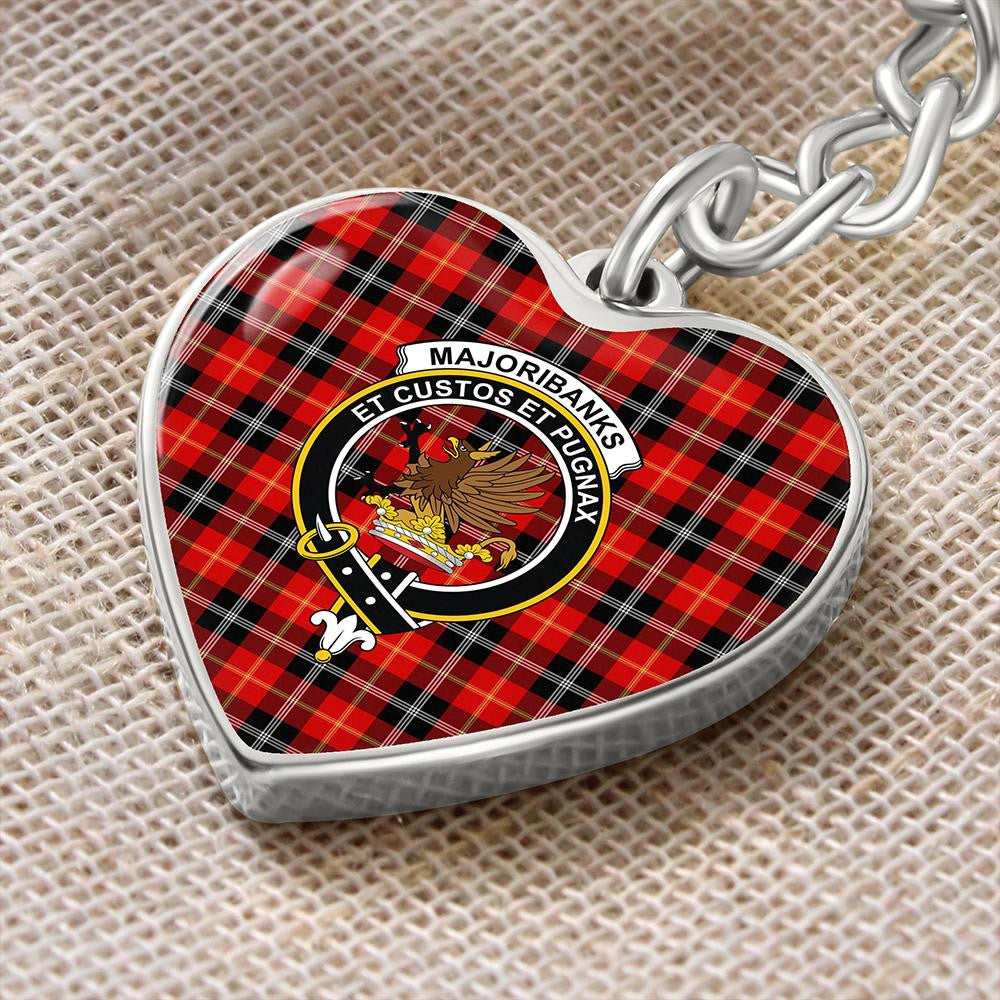 Marjoribanks Tartan Classic Crest Heart Keychain