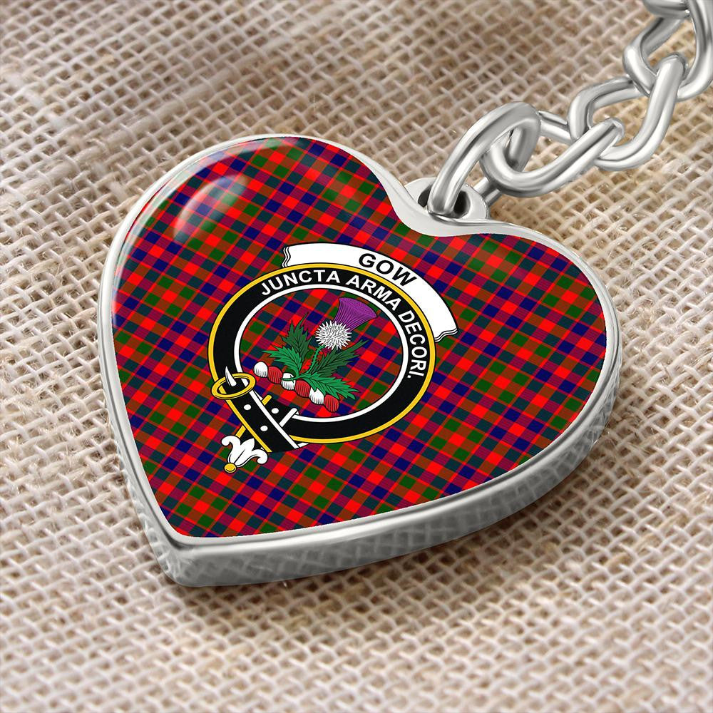 Gow Modern Tartan Classic Crest Heart Keychain