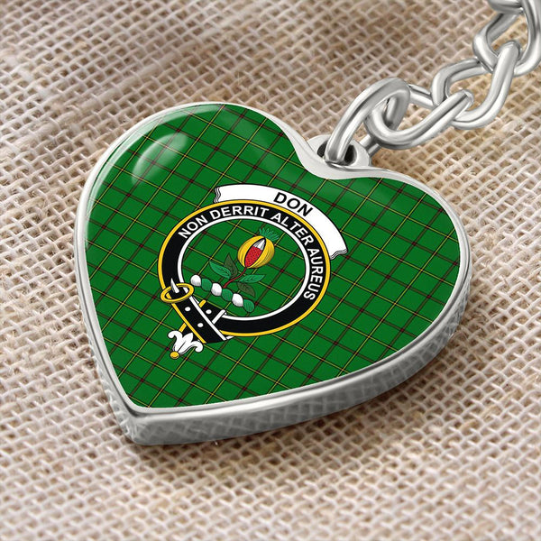 Don (Tribe-of-Mar) Tartan Classic Crest Heart Keychain