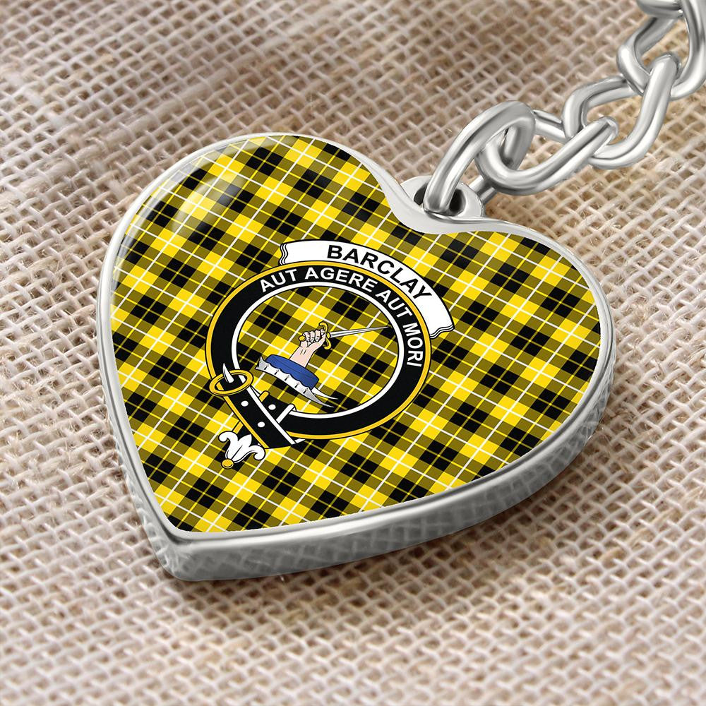 Barclay Dress Modern Tartan Classic Crest Heart Keychain