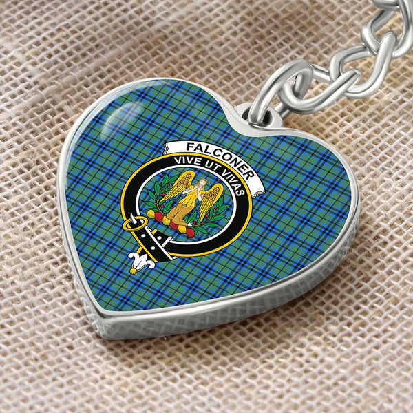 Falconer Tartan Classic Crest Heart Keychain