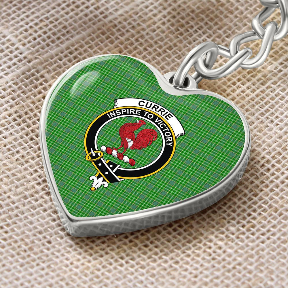 Currie Tartan Classic Crest Heart Keychain