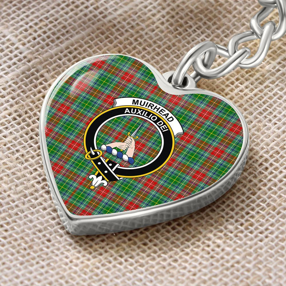 Muirhead Tartan Classic Crest Heart Keychain