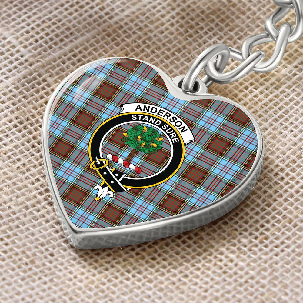 Anderson Ancient Tartan Classic Crest Heart Keychain