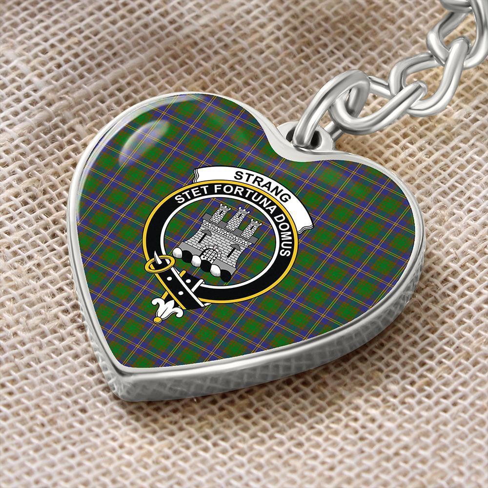 Strange of Balkaskie Tartan Classic Crest Heart Keychain