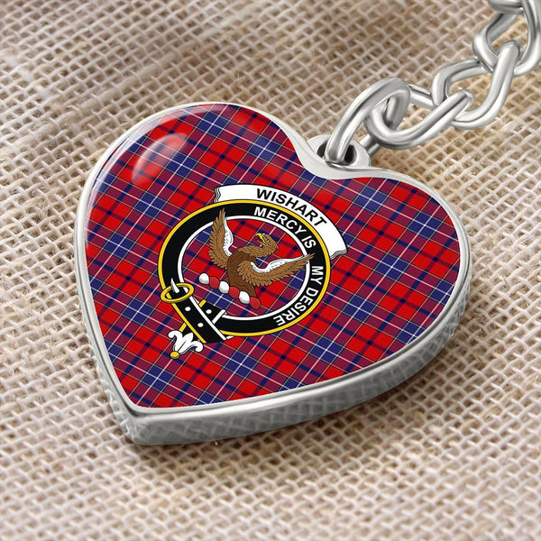 Wishart Dress Tartan Classic Crest Heart Keychain